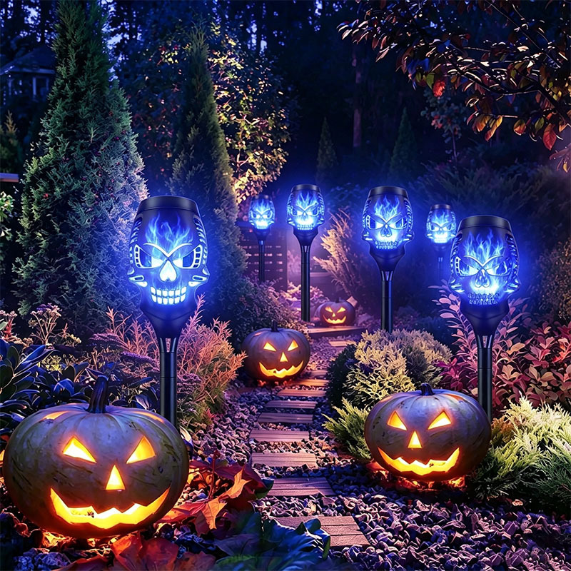🔥Halloween Early Bird Special Sale 55% OFF🔥Halloween Solar Skull Flame Lights💀