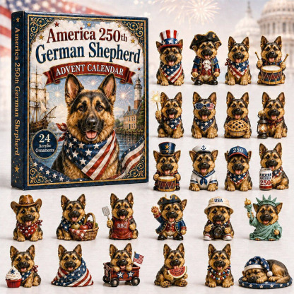 🎁🐕24 Days Sheepdog Acrylic Ornament Advent Calendar