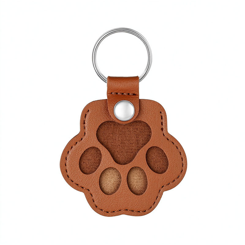 Custom Photo Leather Pet Hair Keychain