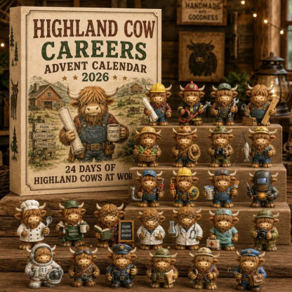 🐶24 Days Highland Cow Acrylic Ornament Advent Calendar