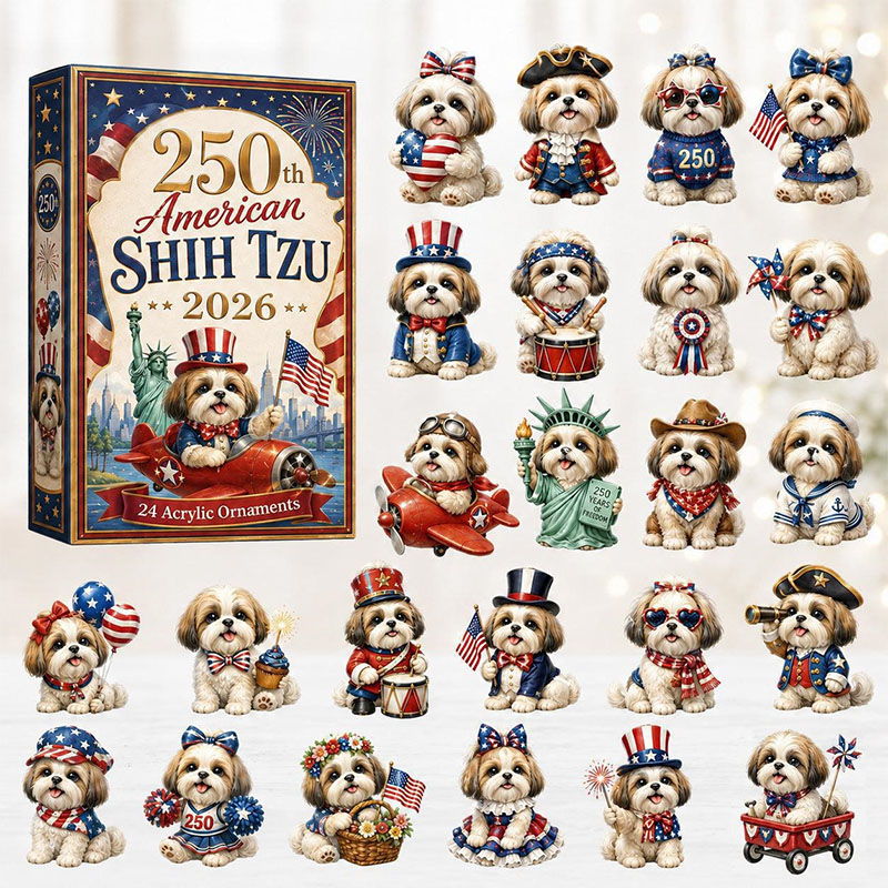 🎁🐶24 Days Schnauzer Acrylic Ornament Advent Calendar