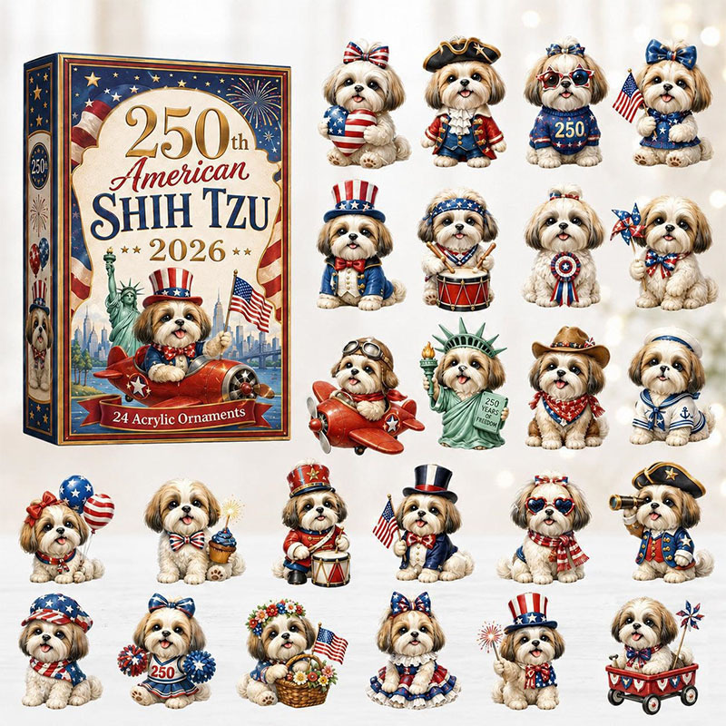 🎁🐶24 Days Schnauzer Acrylic Ornament Advent Calendar