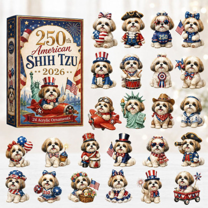 🎁🐶24 Days Schnauzer Acrylic Ornament Advent Calendar