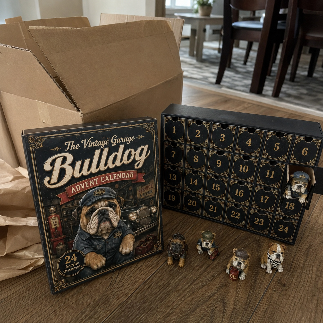 🔥49% Off Last Day -🔧 Vintage Garage Bulldog Advent Calendar 2026
