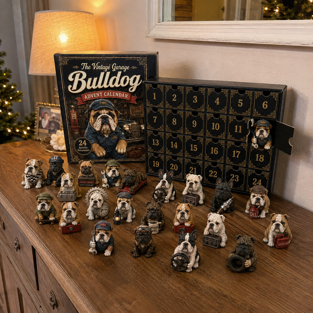 🔥49% Off Last Day -🔧 Vintage Garage Bulldog Advent Calendar 2026