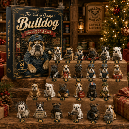 🔥49% Off Last Day -🔧 Vintage Garage Bulldog Advent Calendar 2026