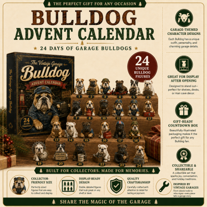 🔥49% Off Last Day -🔧 Vintage Garage Bulldog Advent Calendar 2026