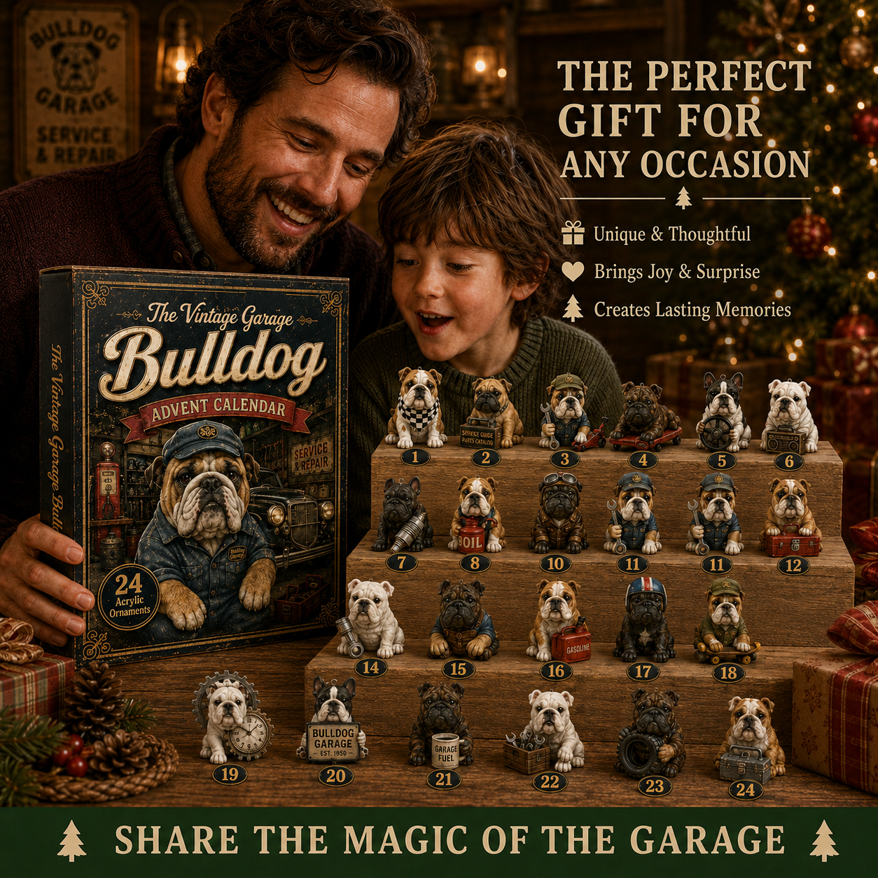 🔥49% Off Last Day -🔧 Vintage Garage Bulldog Advent Calendar 2026