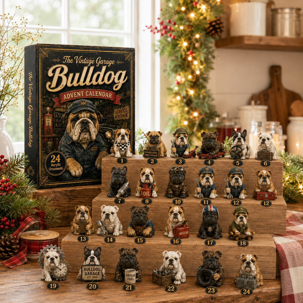 🔥49% Off Last Day -🔧 Vintage Garage Bulldog Advent Calendar 2026