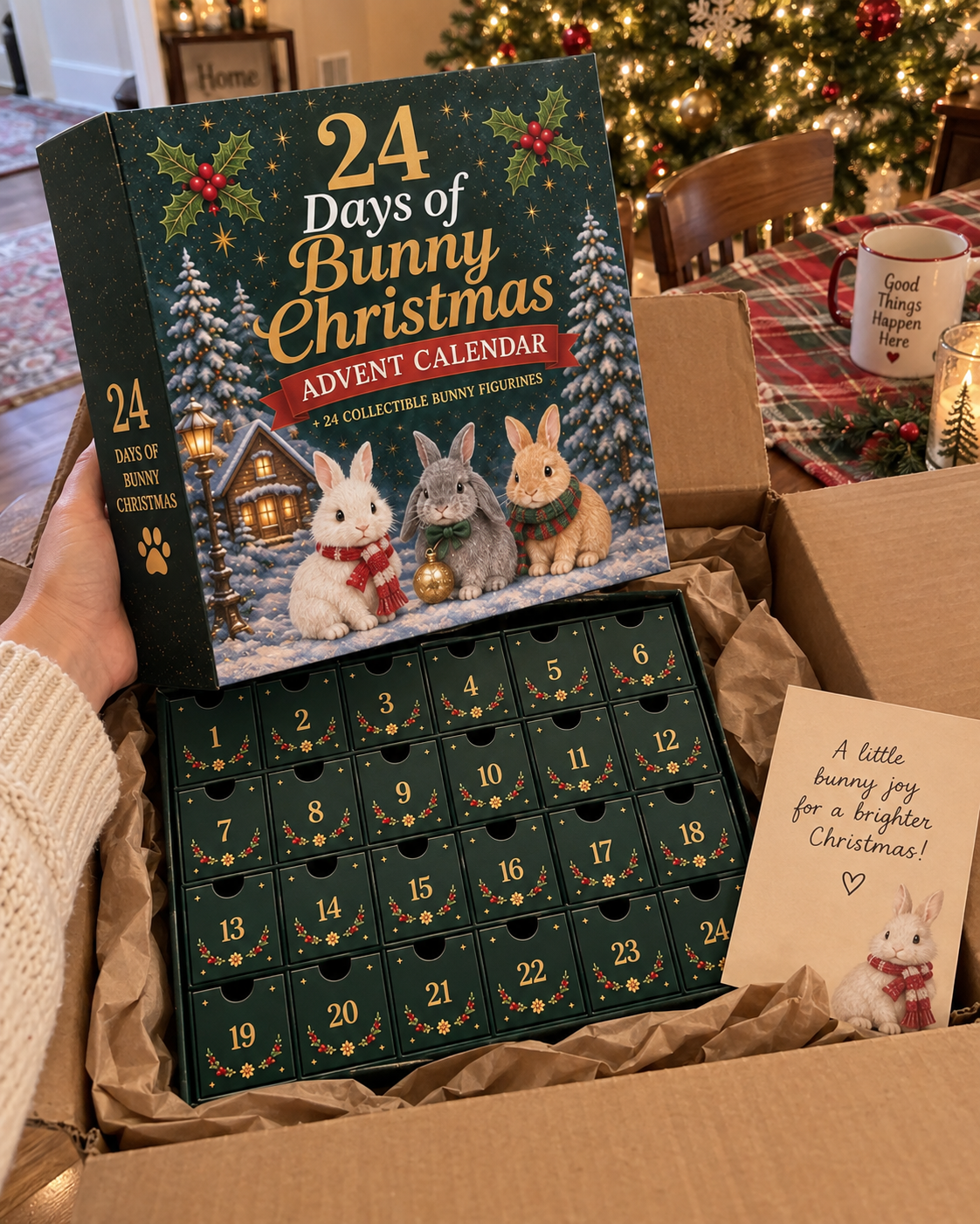 🎁🐇24 Days Bunny Acrylic Ornament Advent Calendar