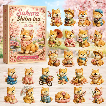 🎁🐕24 Days Shiba Acrylic Ornament Advent Calendar
