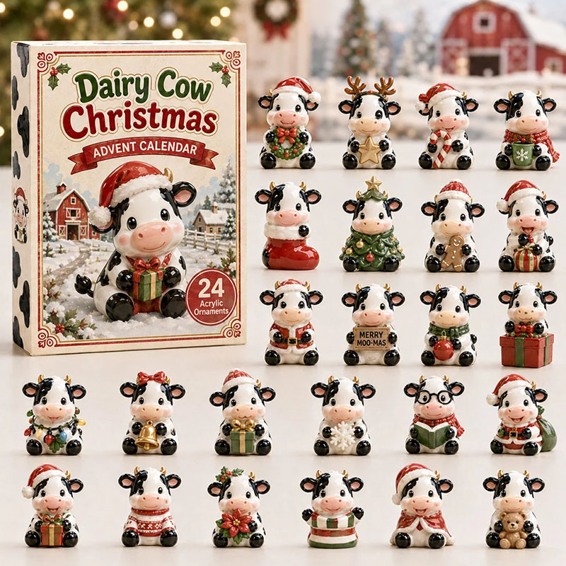 ✨24 Days Dairy Cow Acrylic Ornament Advent Calendar
