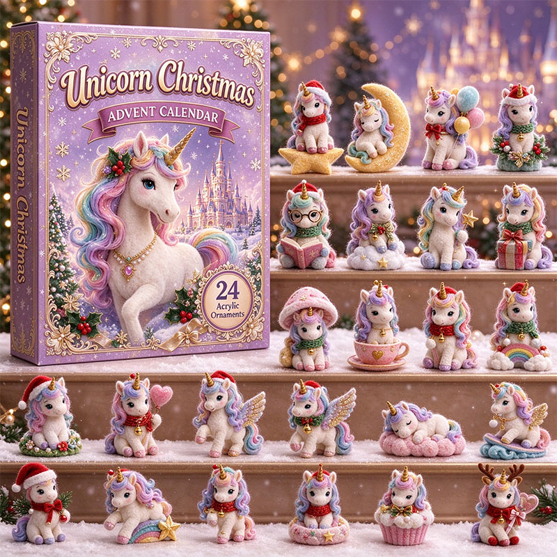 ✨24 Days Unicorn Acrylic Ornament Advent Calendar