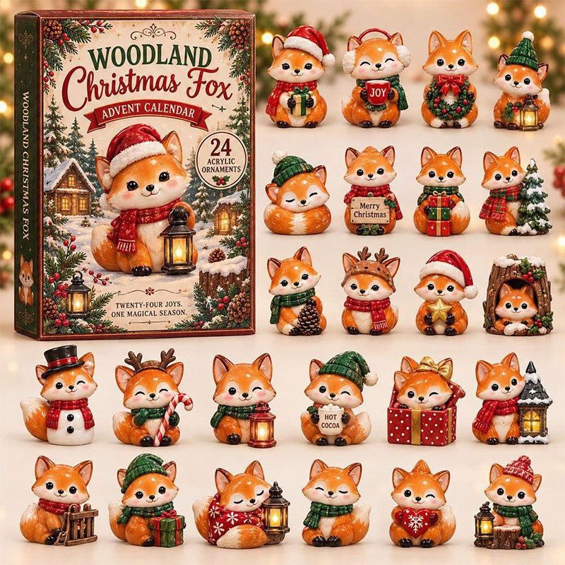 😍🐺24 Days Fox Acrylic Ornament Advent Calendar