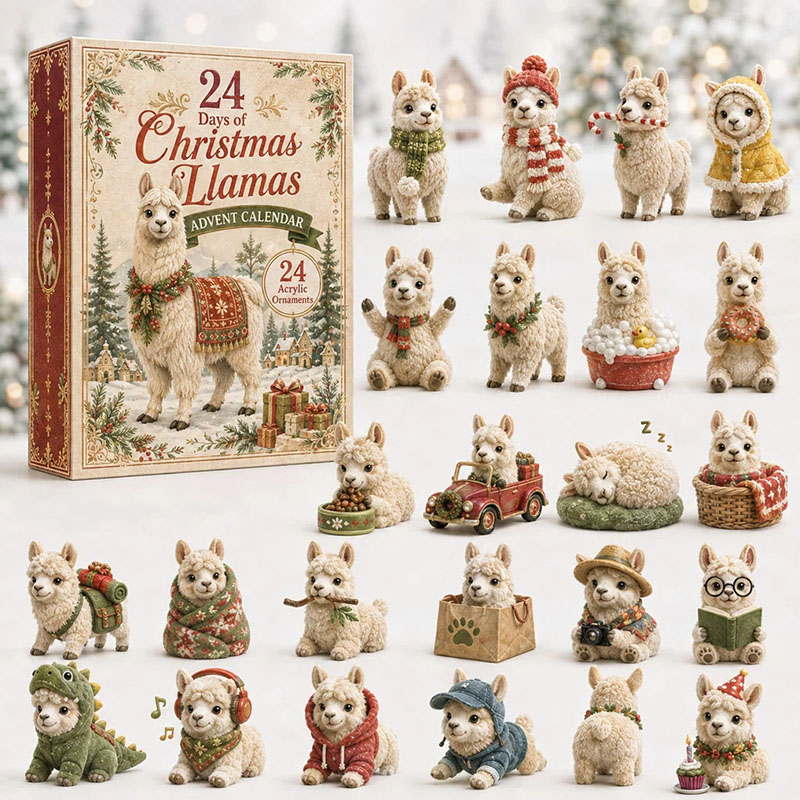 ✨24 Days Llama Acrylic Ornament Advent Calendar