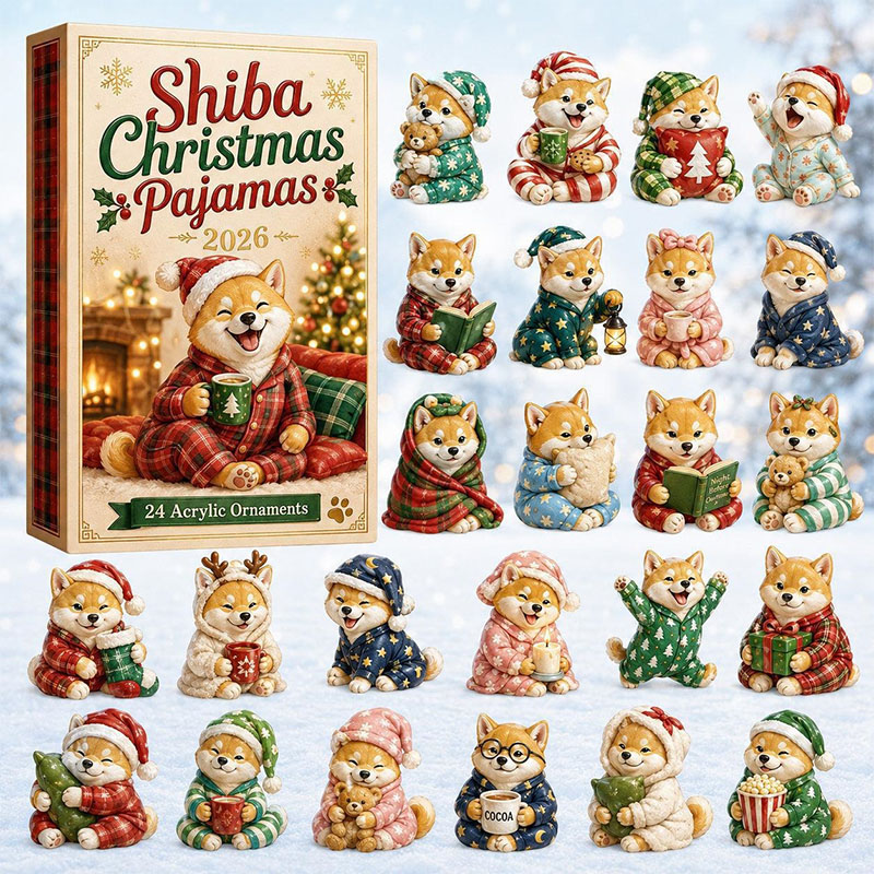 🎁🐕24 Days Shiba Acrylic Ornament Advent Calendar