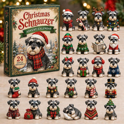 🎁🐶24 Days Schnauzer Acrylic Ornament Advent Calendar