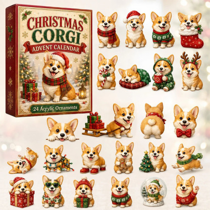 🐶24 Days Corgi Acrylic Ornament Advent Calendar