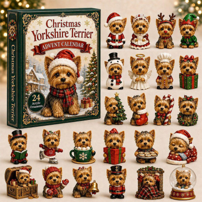 🐶24 Days Yorkie Acrylic Ornament Advent Calendar
