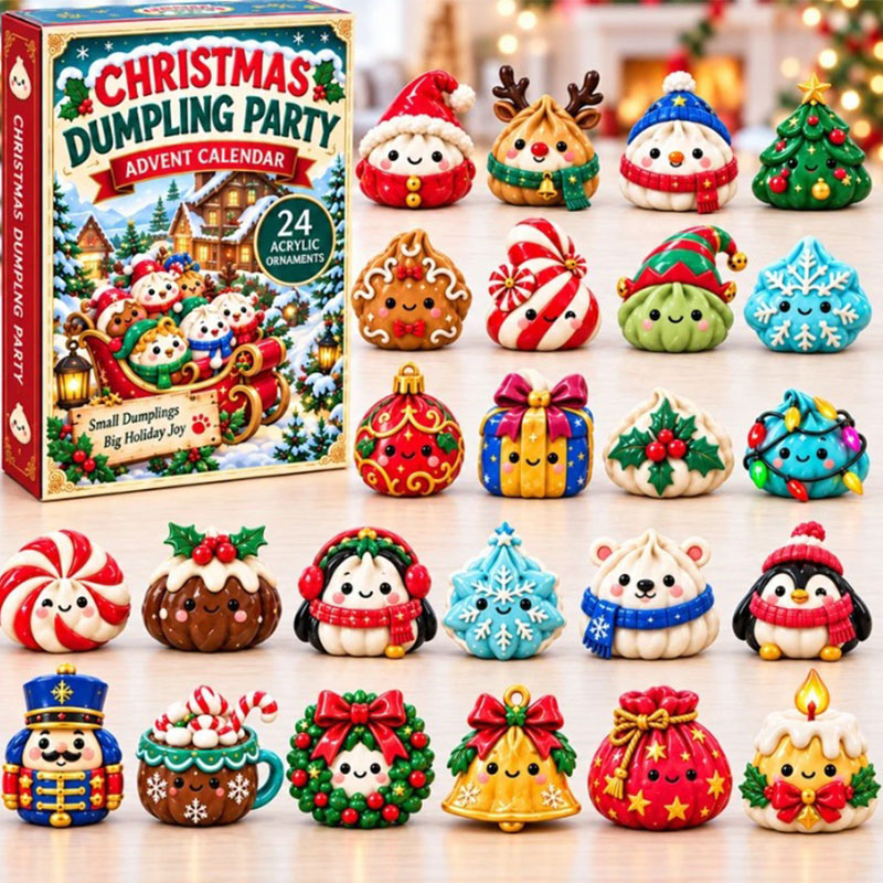 ✨24 Days Dumpling Acrylic Ornament Advent Calendar