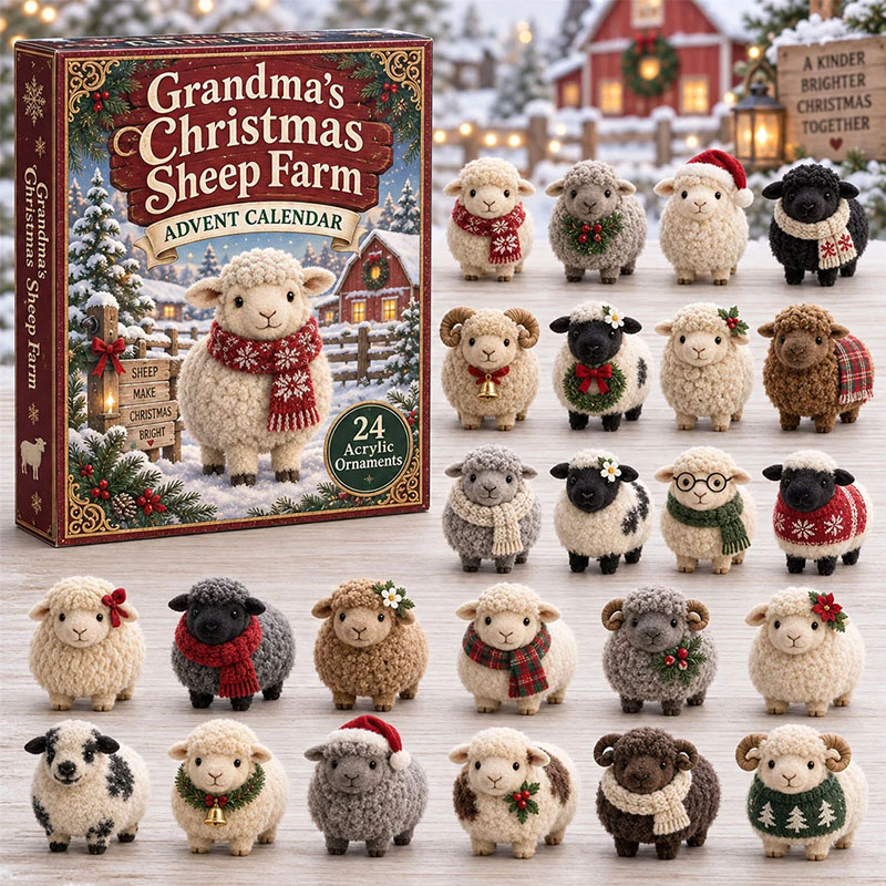 ✨24 Days Sheep Acrylic Ornament Advent Calendar