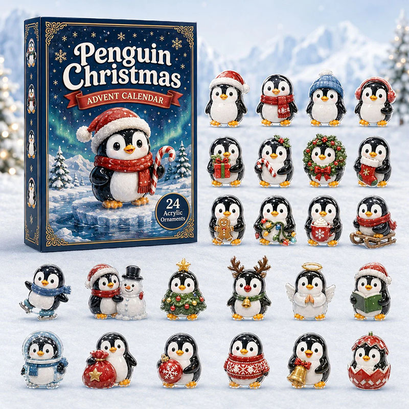 ✨24 Days Penguin Acrylic Ornament Advent Calendar