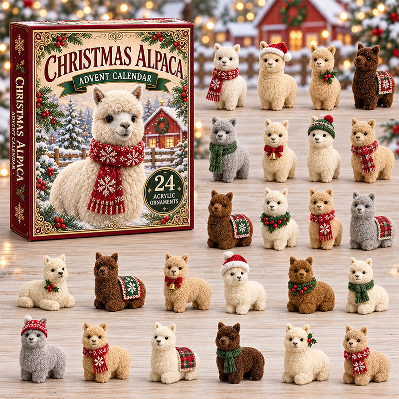 ✨24 Days Alpaca Acrylic Ornament Advent Calendar