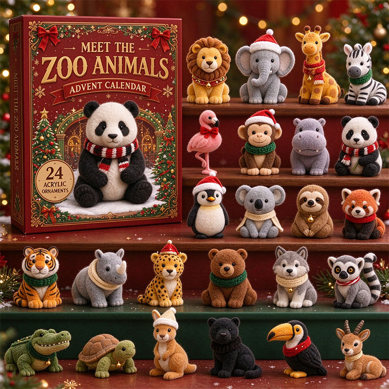 ✨24 Days Zoo Animals World Acrylic Ornament Advent Calendar