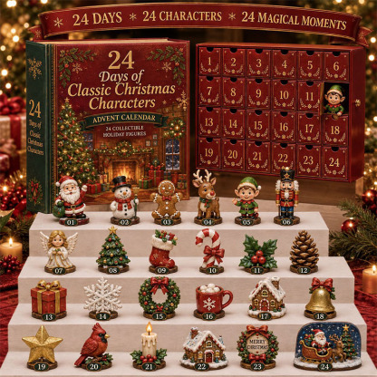 😍🎅24 Days Christmas Santa Acrylic Ornament Advent Calendar