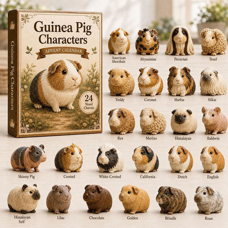 🎁🐹24 Days Guinea Pig Acrylic Ornament Advent Calendar