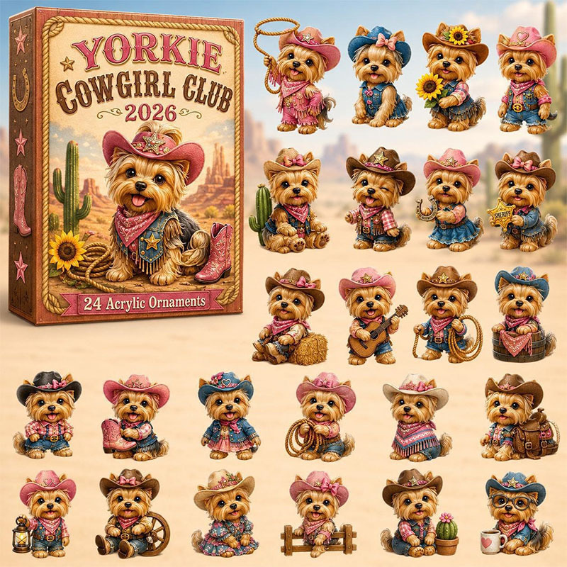 🐶24 Days Yorkie Acrylic Ornament Advent Calendar