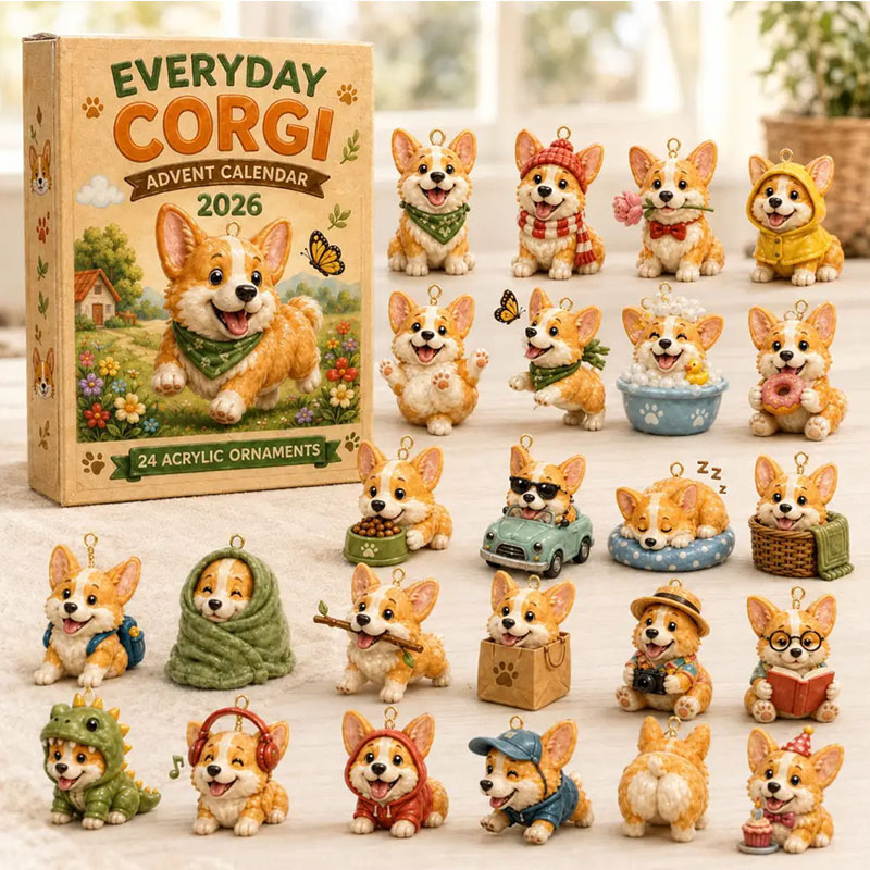 🐶24 Days Corgi Acrylic Ornament Advent Calendar