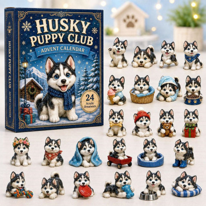 😍🐺24 Days Husky Acrylic Ornament Advent Calendar