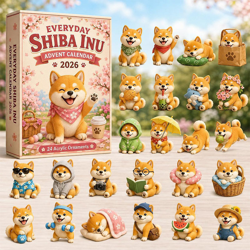 🎁🐕24 Days Shiba Acrylic Ornament Advent Calendar