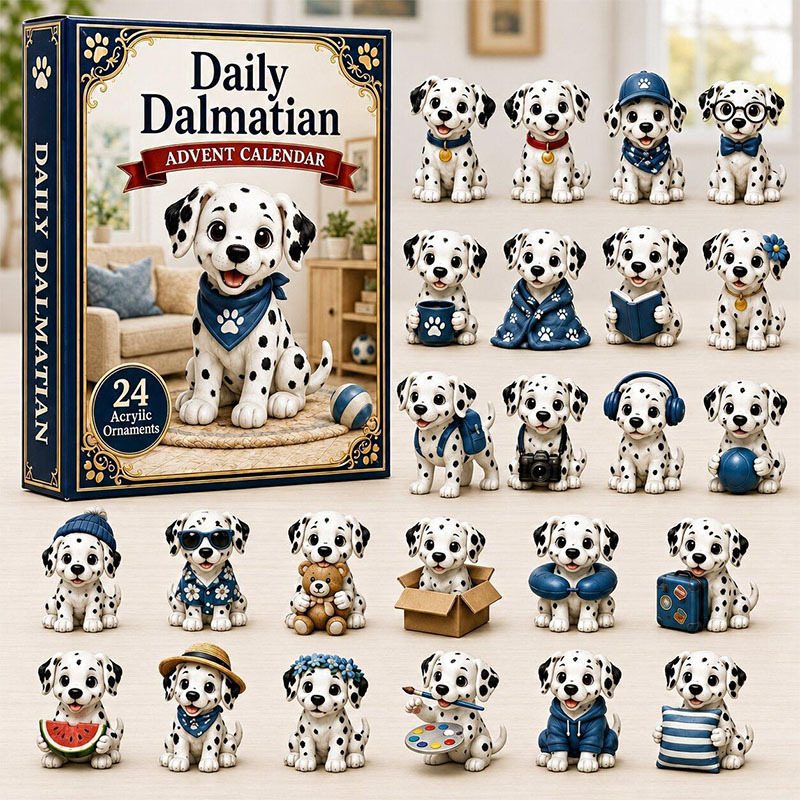 😍🐕24 Days Dalmatian Acrylic Ornament Advent Calendar