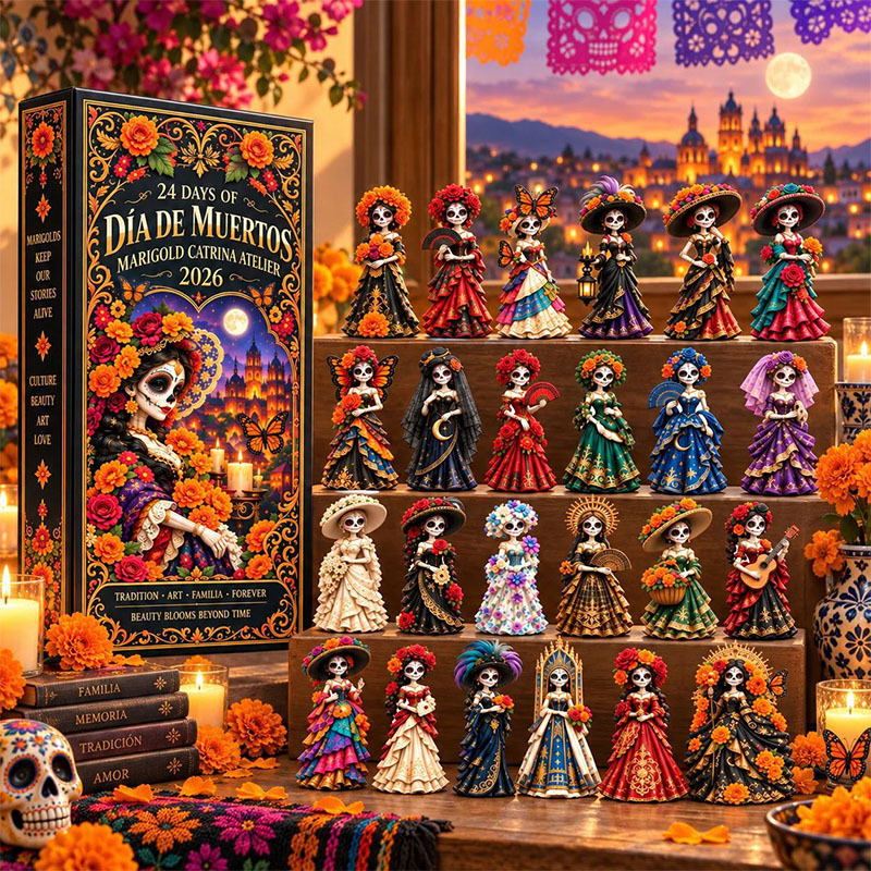 😎💀24 Days Halloween Undead Series Acrylic Ornament Advent Calendar