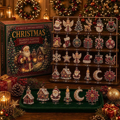 😍🎅24 Days Christmas Santa Acrylic Ornament Advent Calendar