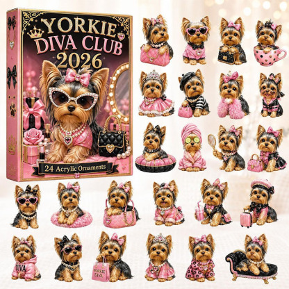 🐶24 Days Yorkie Acrylic Ornament Advent Calendar