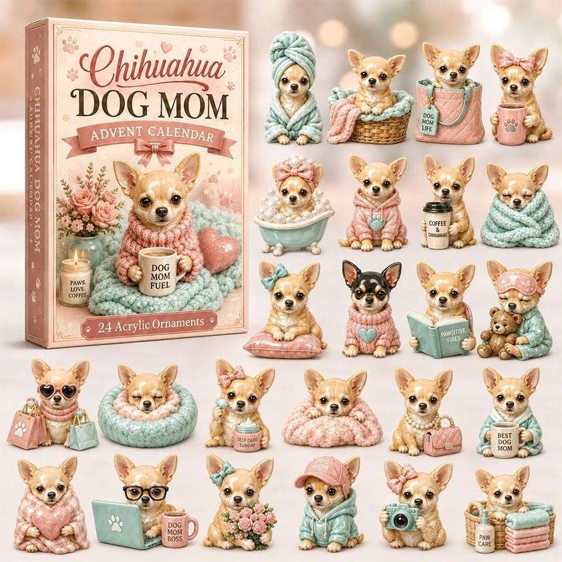 😍🐱24 Days Chihuahua Acrylic Ornament Advent Calendar