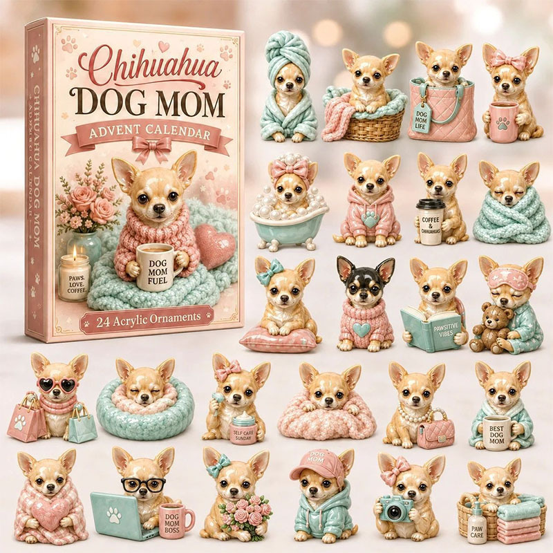 😍🐱24 Days Chihuahua Acrylic Ornament Advent Calendar