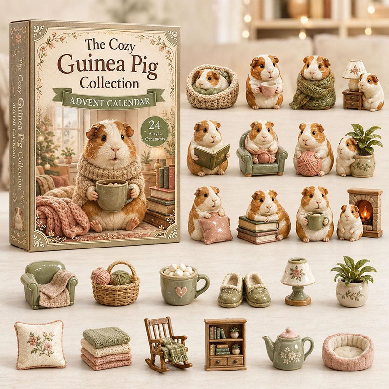 🎁🐹24 Days Guinea Pig Acrylic Ornament Advent Calendar