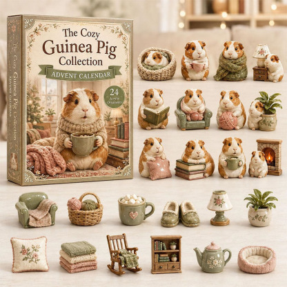 🎁🐹24 Days Guinea Pig Acrylic Ornament Advent Calendar