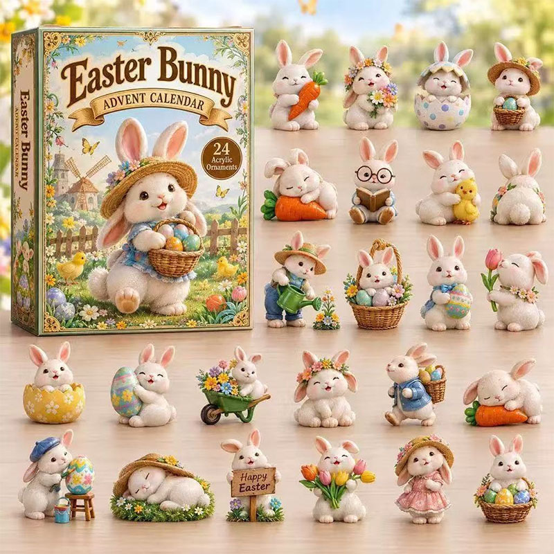 🎁🐇24 Days Bunny Acrylic Ornament Advent Calendar