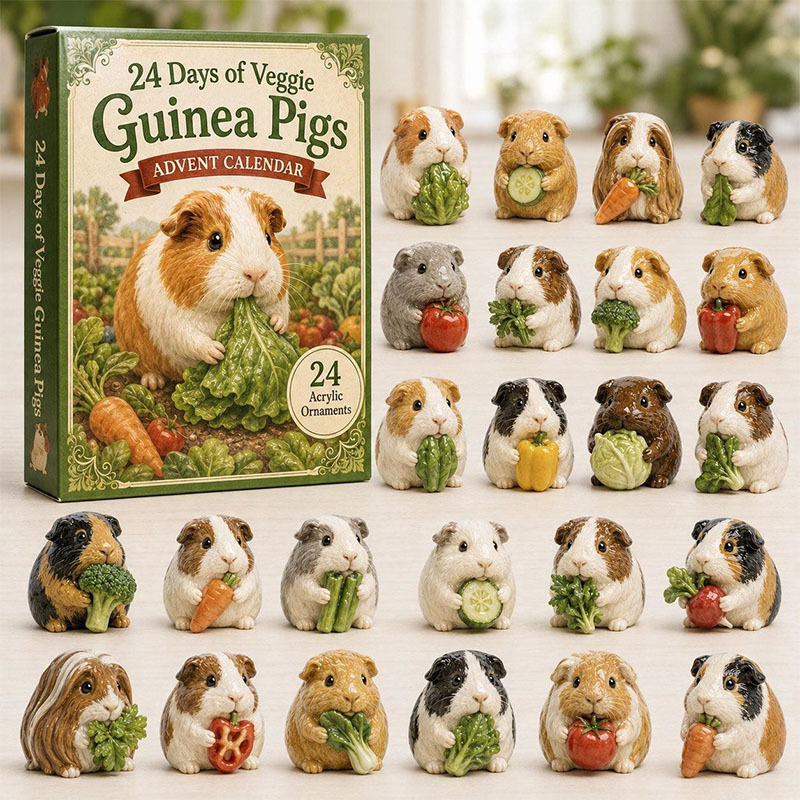 🎁🐹24 Days Guinea Pig Acrylic Ornament Advent Calendar