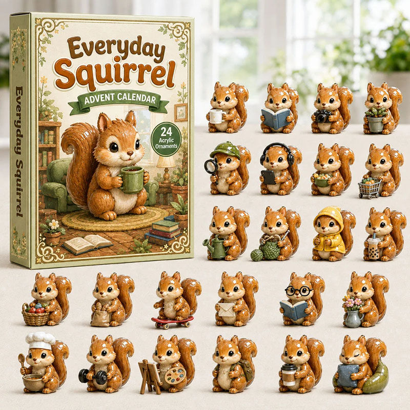 ✨24 Days Squirrel Acrylic Ornament Advent Calendar