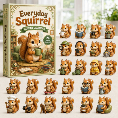 ✨24 Days Squirrel Acrylic Ornament Advent Calendar