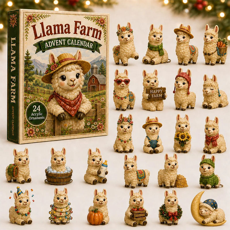 ✨24 Days Llama Acrylic Ornament Advent Calendar