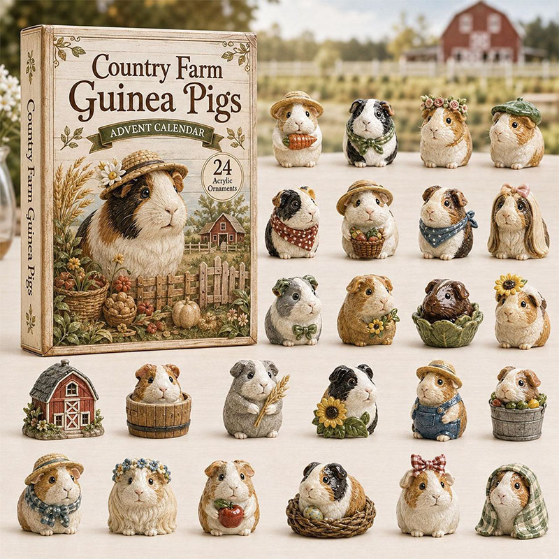 🎁🐹24 Days Guinea Pig Acrylic Ornament Advent Calendar