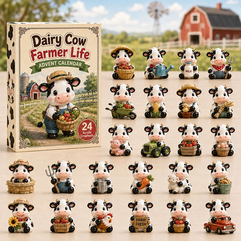 ✨24 Days Dairy Cow Acrylic Ornament Advent Calendar