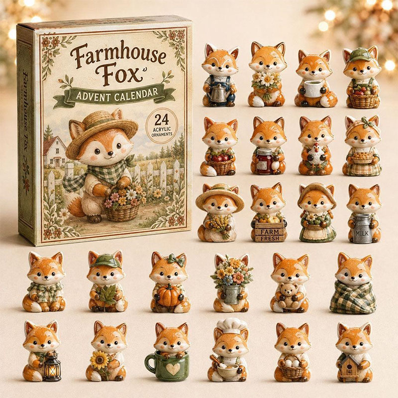😍🐺24 Days Fox Acrylic Ornament Advent Calendar